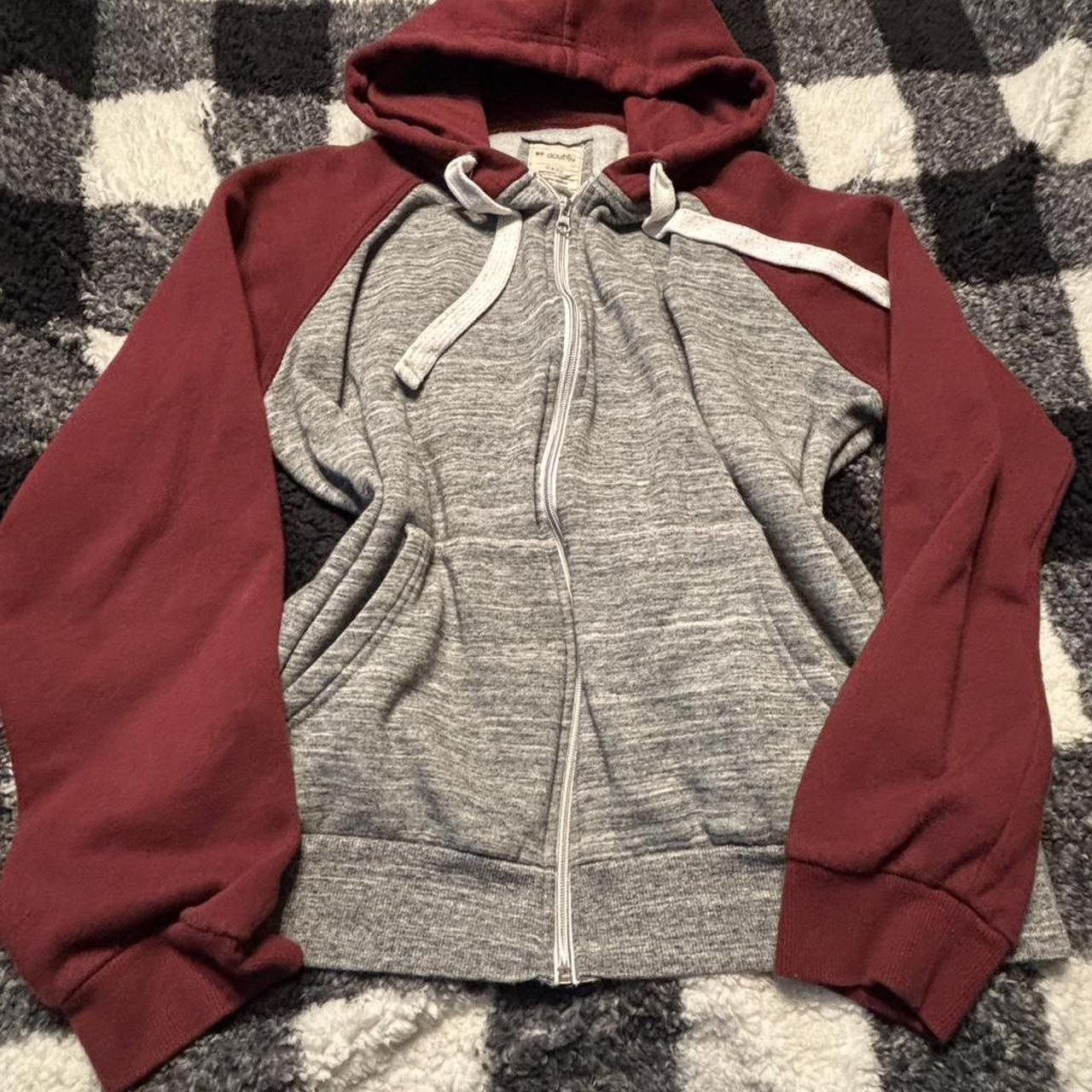 Women's Hoodie - Grey/Multi - L – Doublju Burgund… - image 1