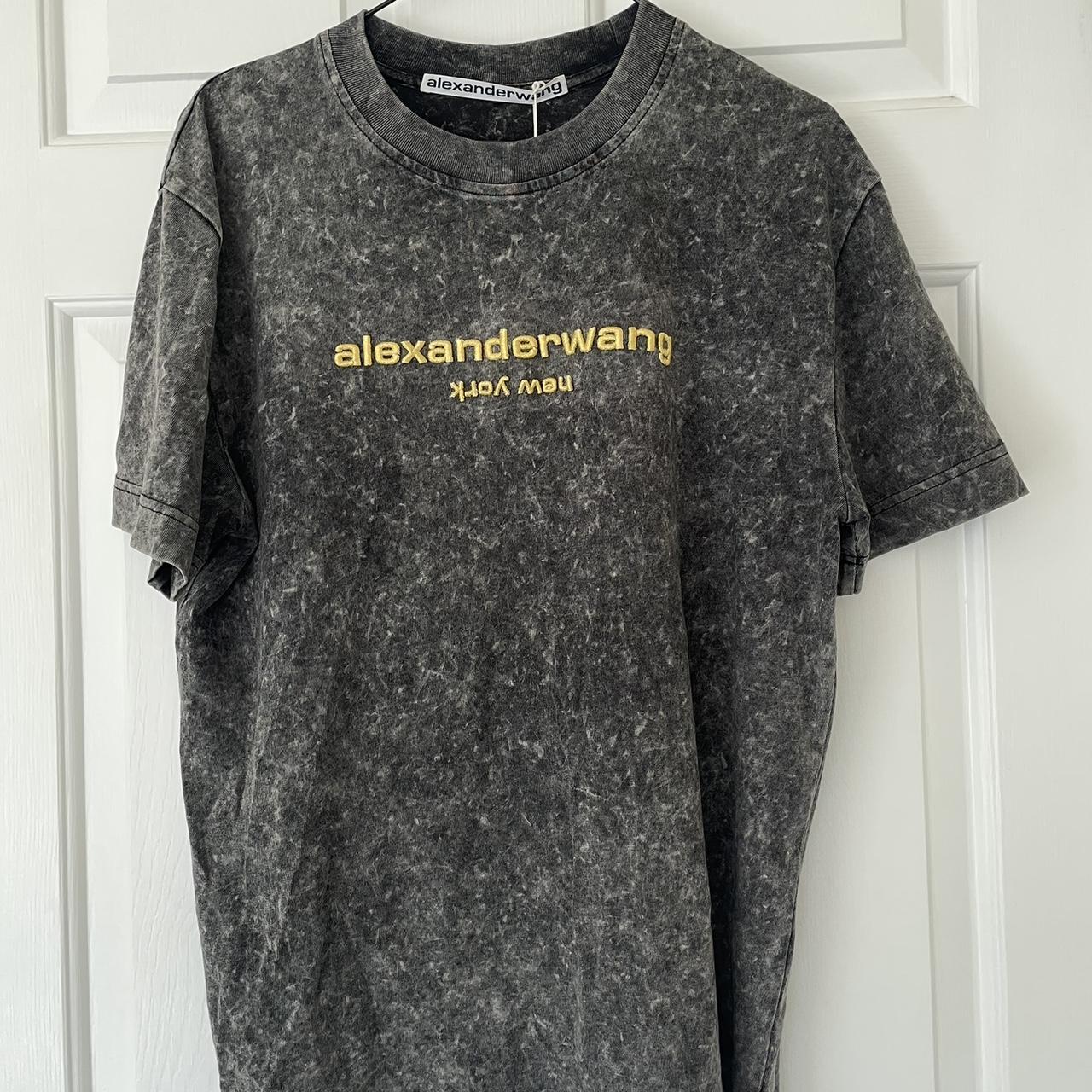 Alexander Wang Unisex Acid Washed Tee with | Depop