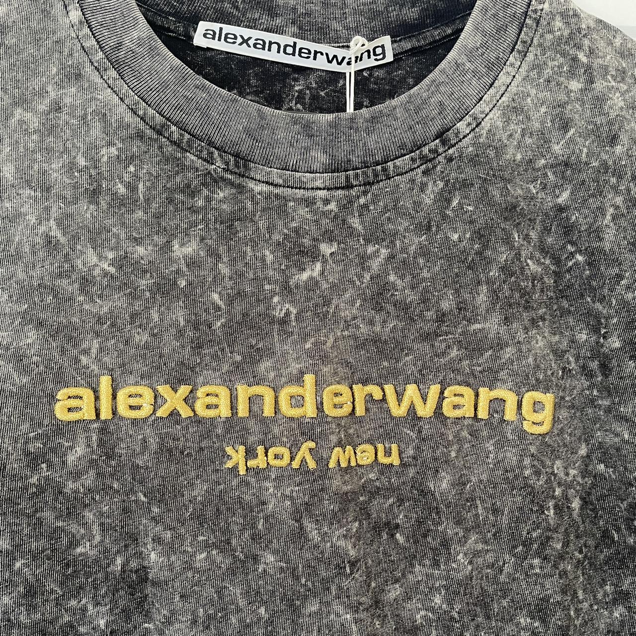 Alexander Wang Unisex Acid Washed Tee with | Depop