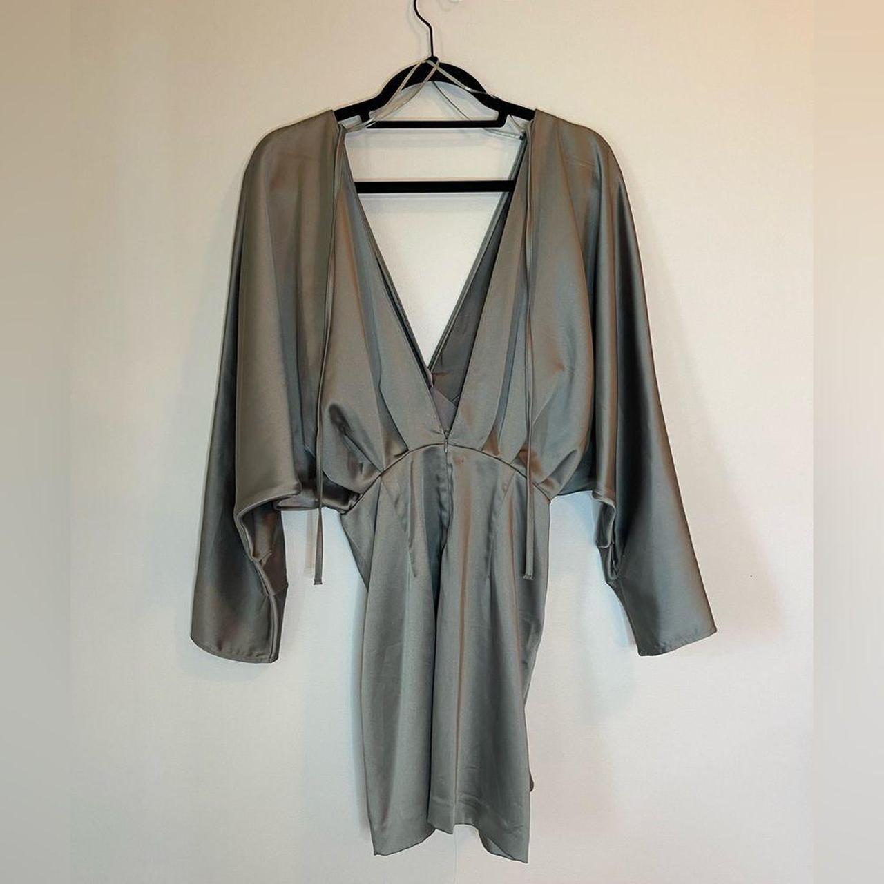 NWOT Zara Voluminous Satin Effect Dress Size Small - Depop