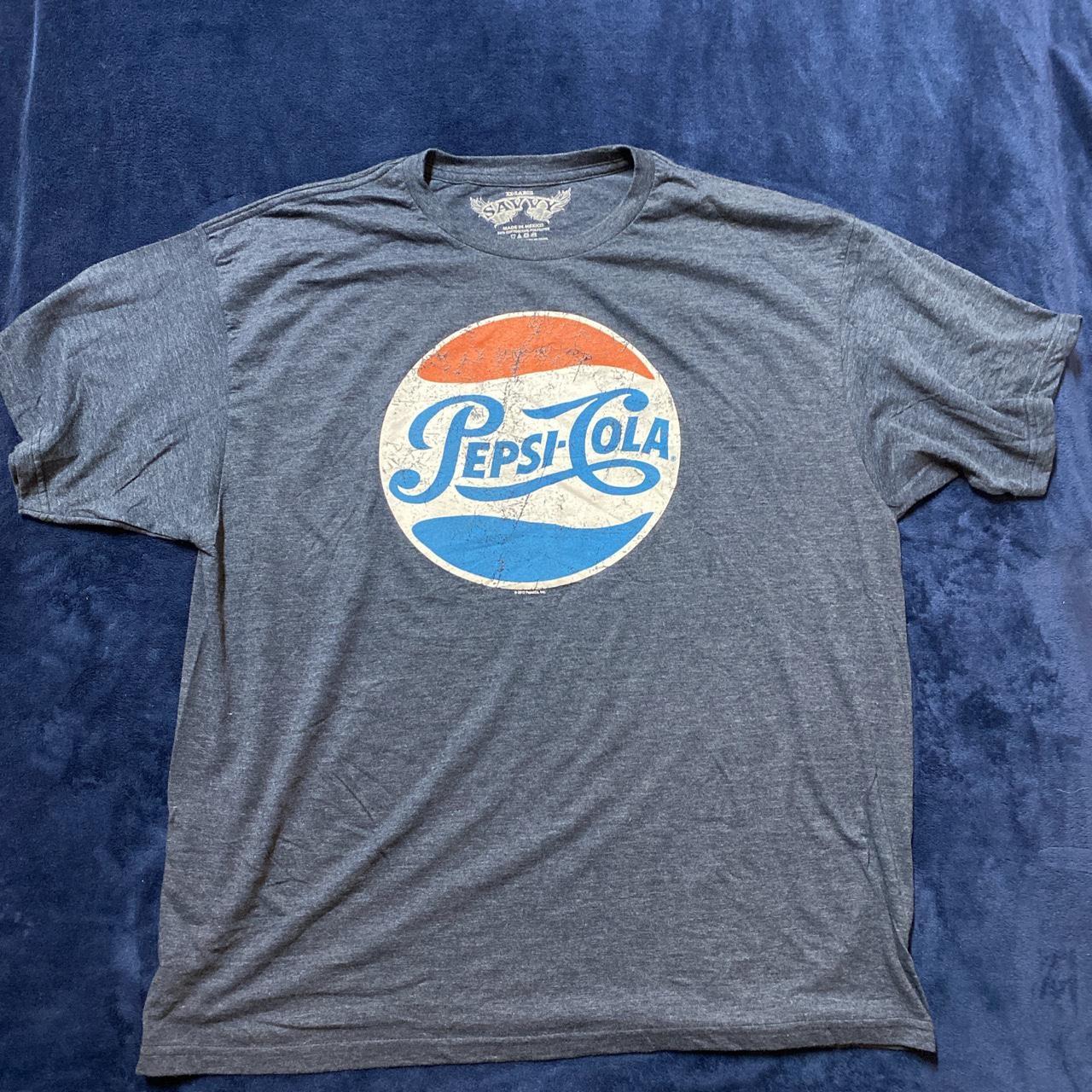 Cool dark grey Pepsi Cola tee, made to look... - Depop