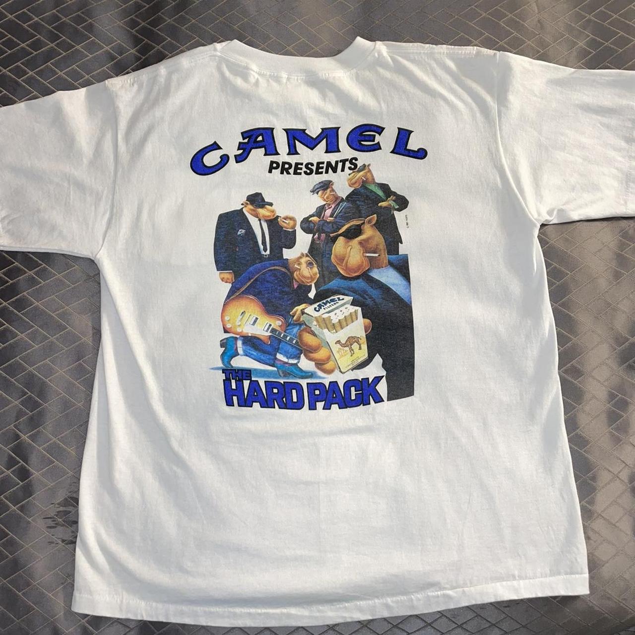 Camel Men’s White T-shirt | Depop