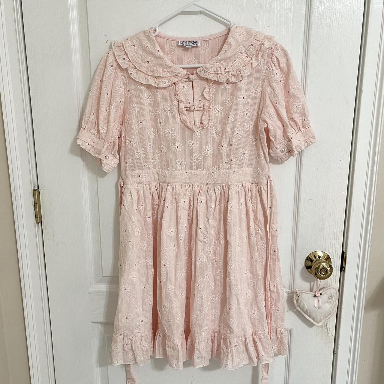 pink daisy babydoll dress 🫖 ♡ originally bought from... - Depop