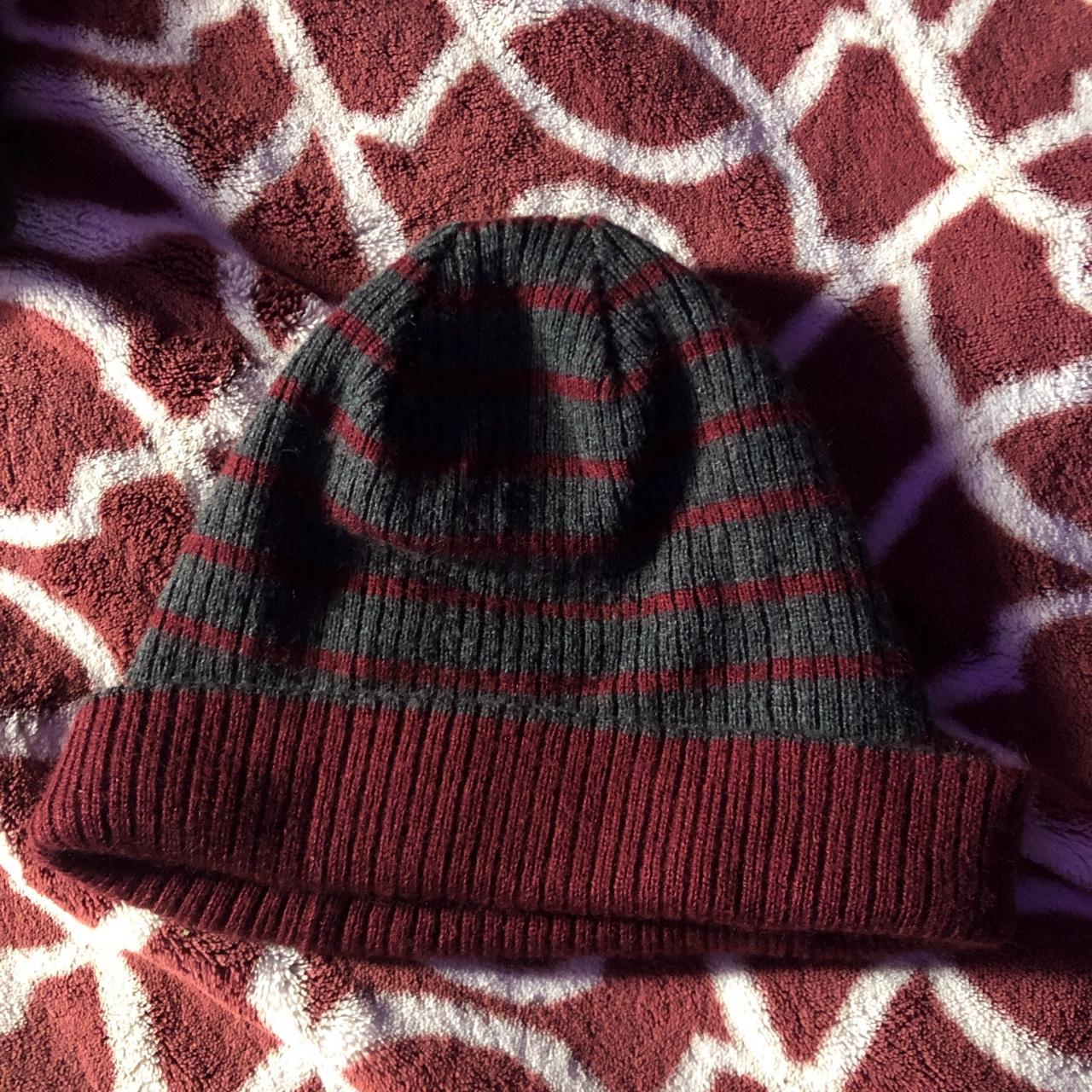 H&M Men's Red and Grey Hat | Depop