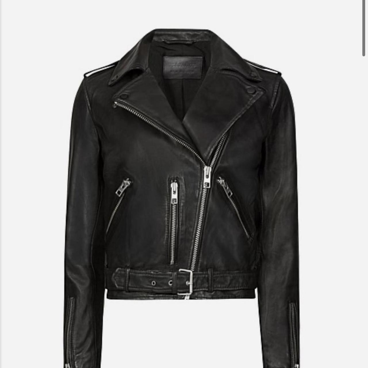 All Saints leather biker jacket (balfern... - Depop