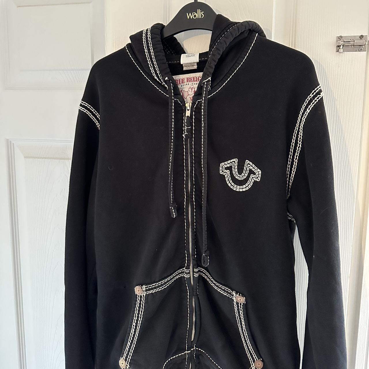 True Religion Men’s Hoodie / Jacket... - Depop