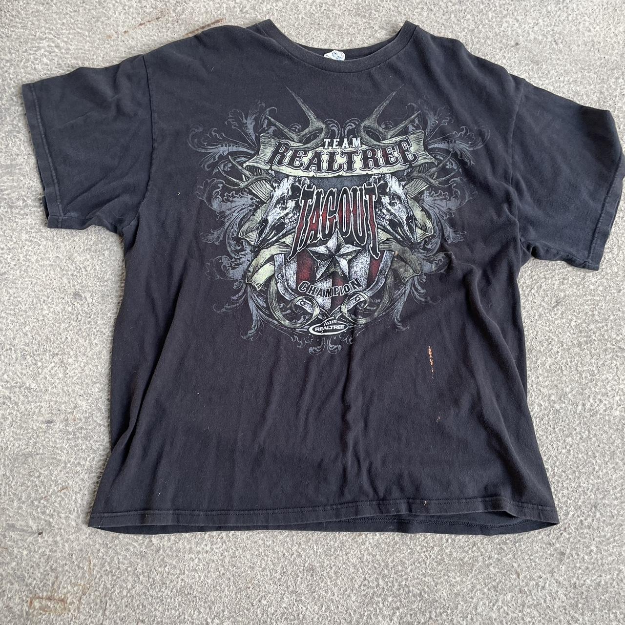 Vintage Tapout Type Tee Has Stain On Front Fits - Depop