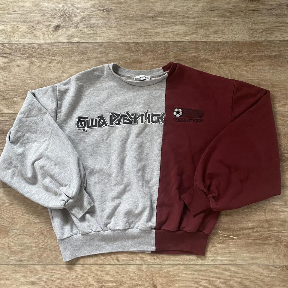 gosha rubchinskiy split color crewneck Size XS. Depop