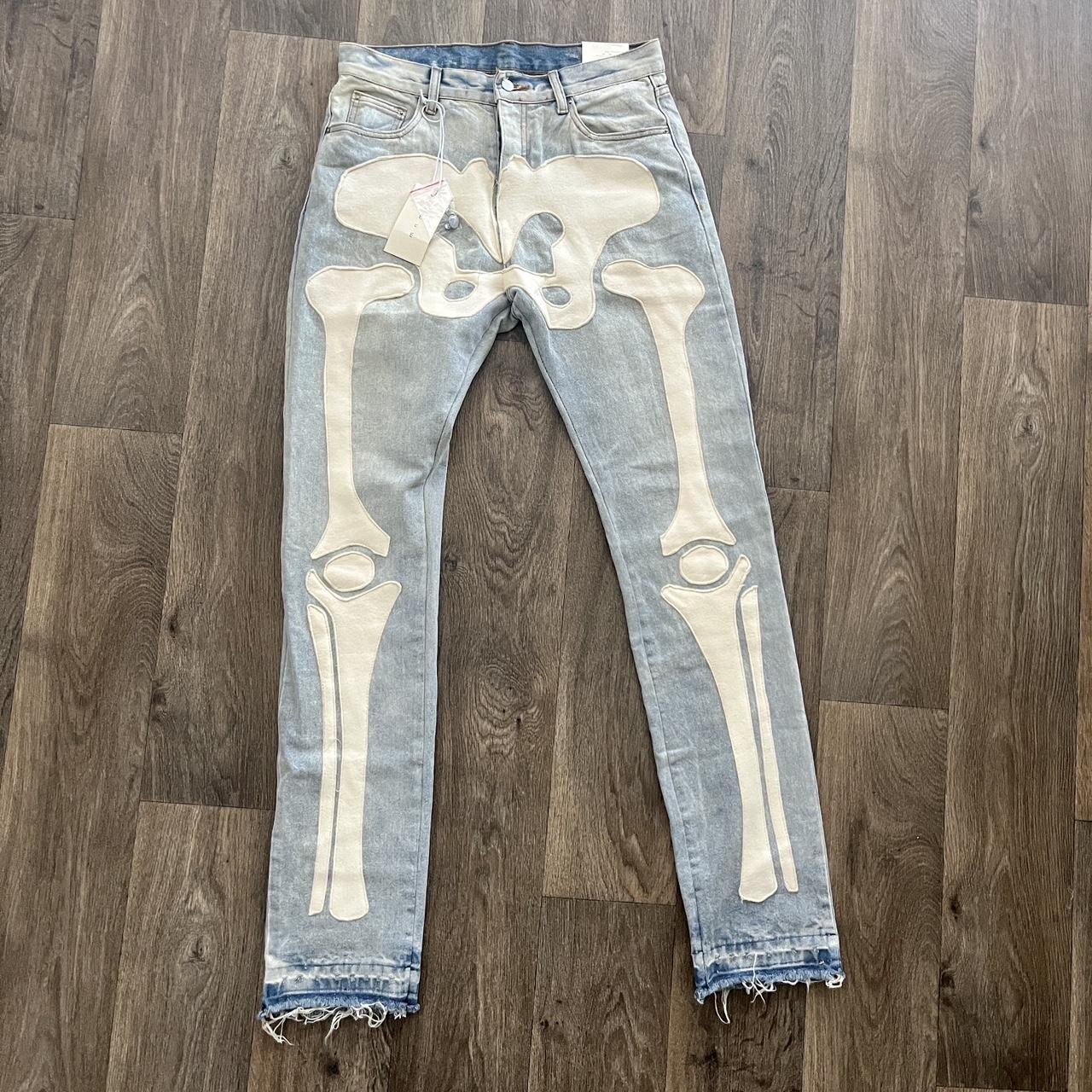mnml skeleton straight denim #mnml #denim #jeans | Depop