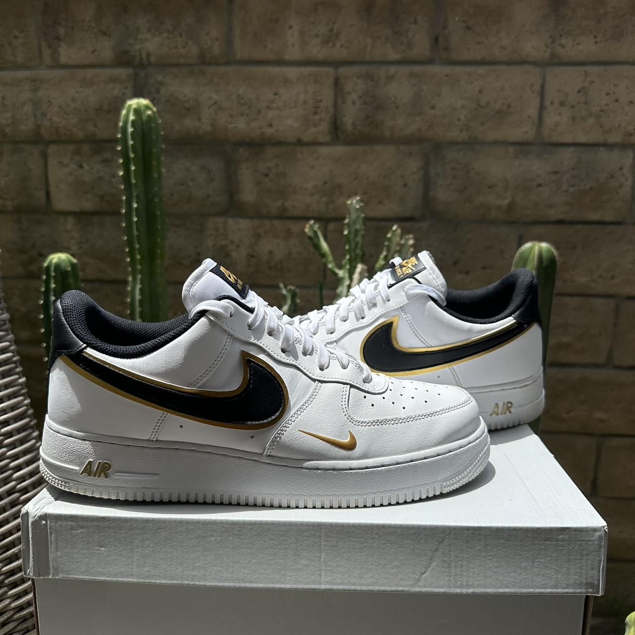 Nike Air Force 1 Low '07 LV8 Double Swoosh White Metallic Gold