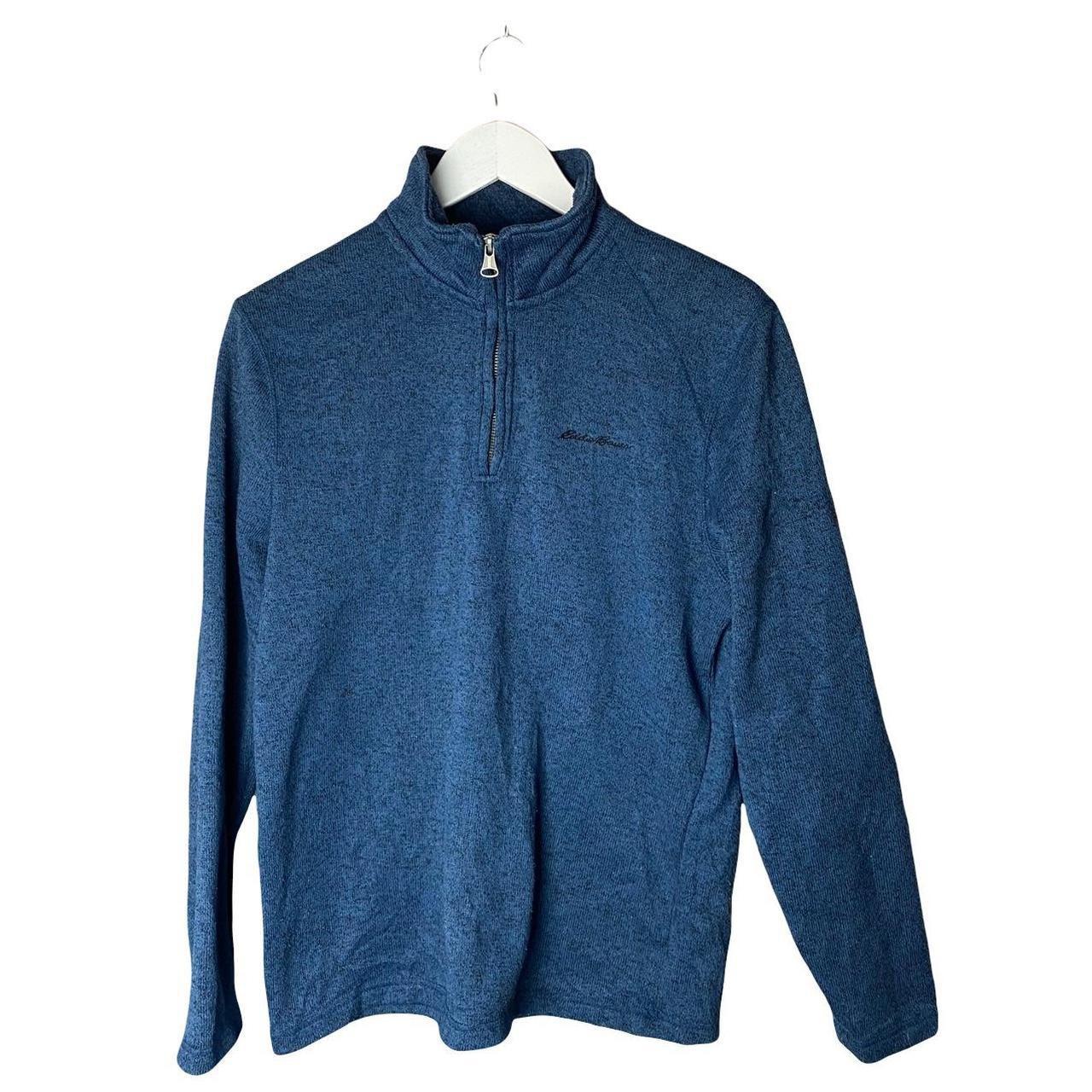 Eddie Bauer Men's Blue and Black Jumper | Depop