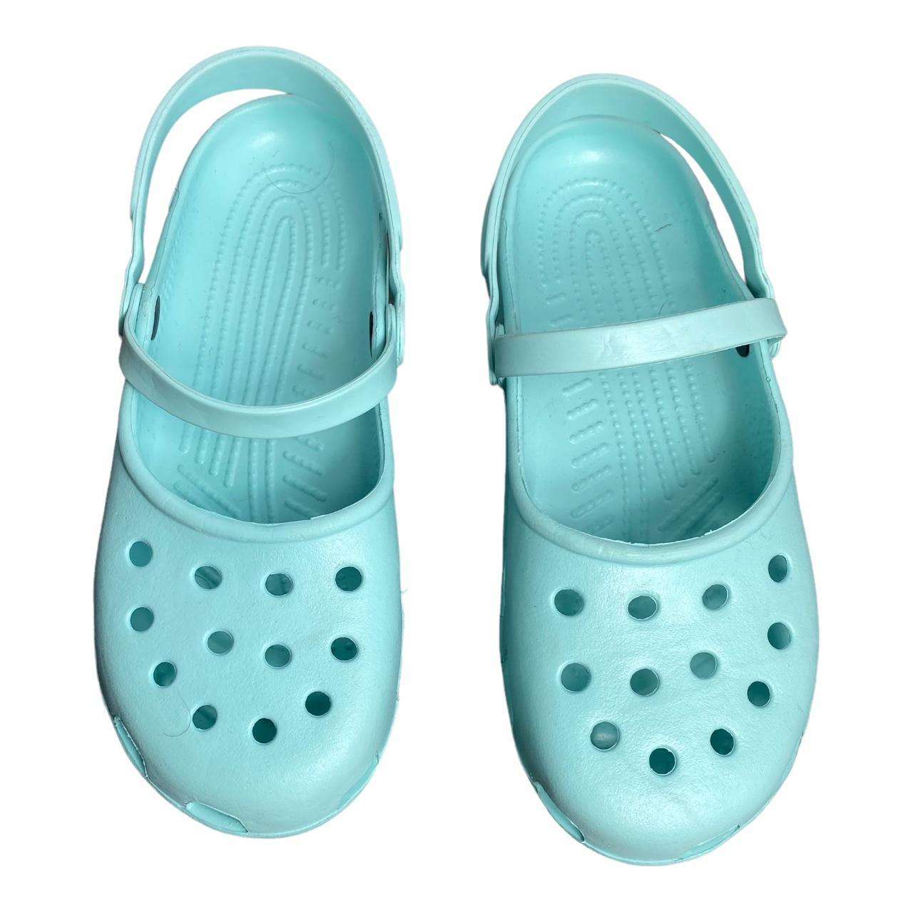 Crocs Women's Blue Clogs | Depop