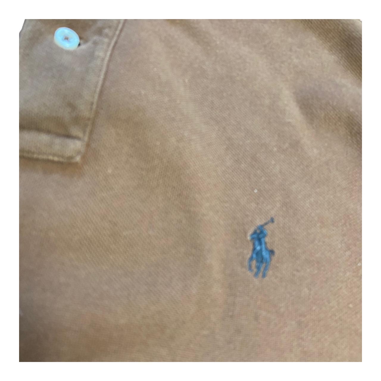 Brown Ralph Lauren Polo Shirt Vintage Short sleeved... - Depop