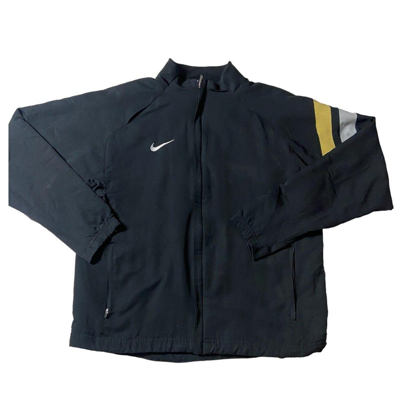 Black and gold nike jacket best sale