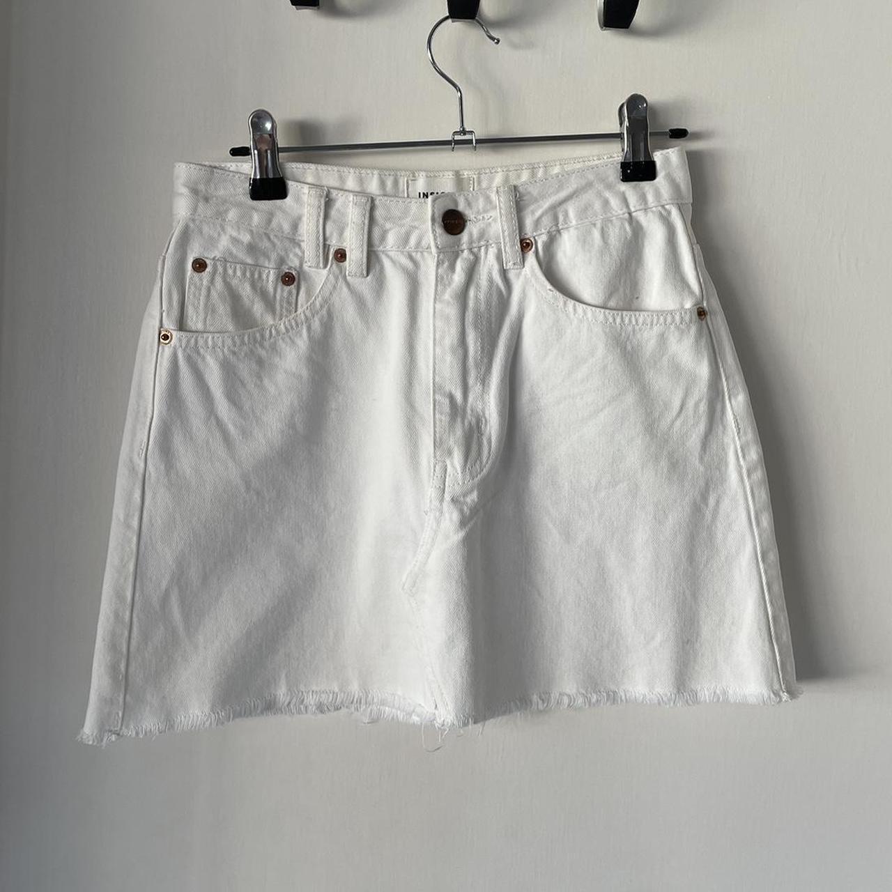 Insight white denim skirt best sale