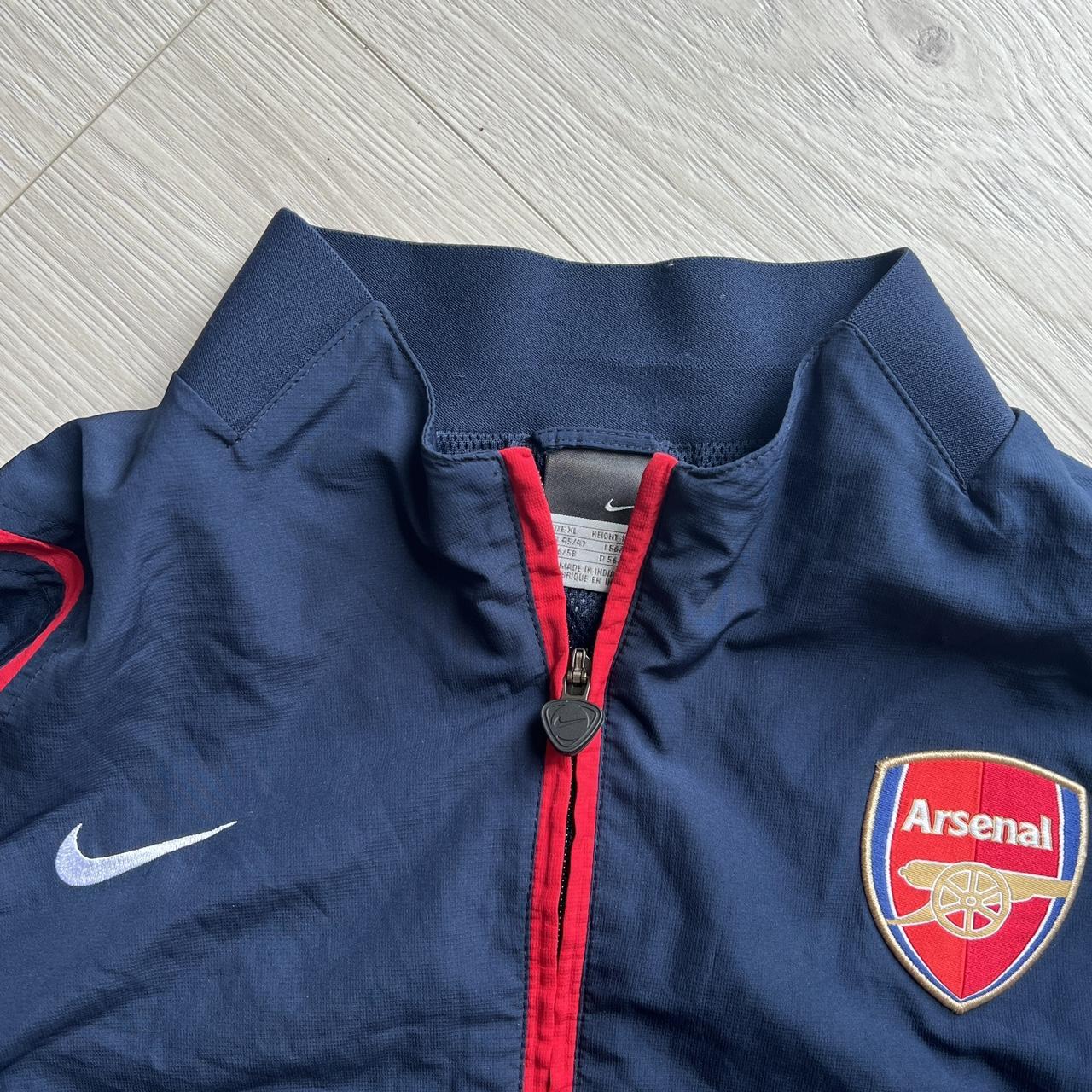 2000s RARE Nike T90 Arsenal Training Jacket Label... - Depop