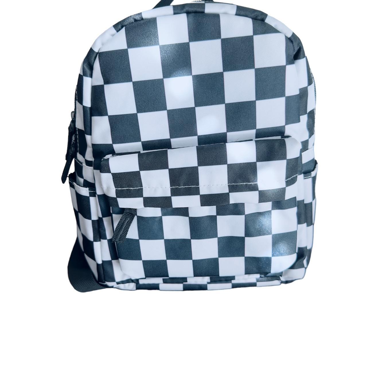 Mini shop checkered backpack