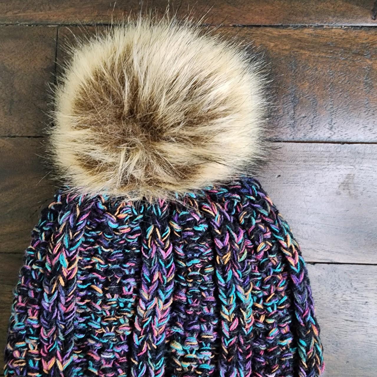 C.C Beanie Women's Hat - Multi – C.C Black with b… - image 5