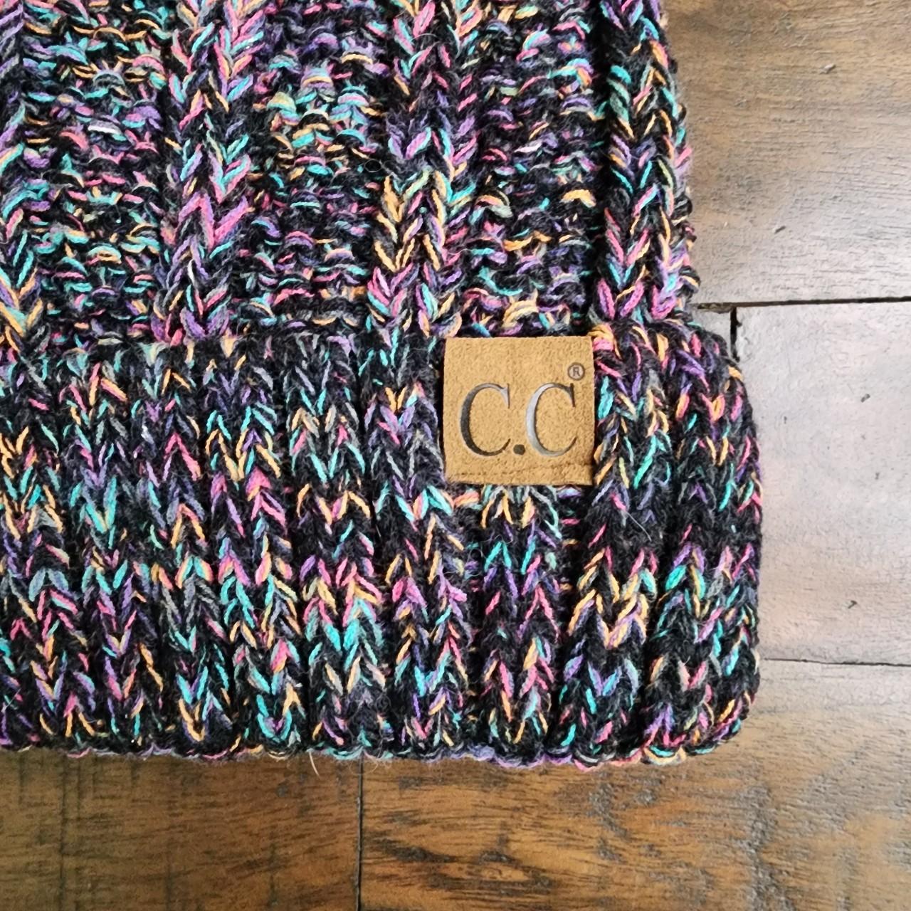 C.C Beanie Women's Hat - Multi – C.C Black with b… - image 4