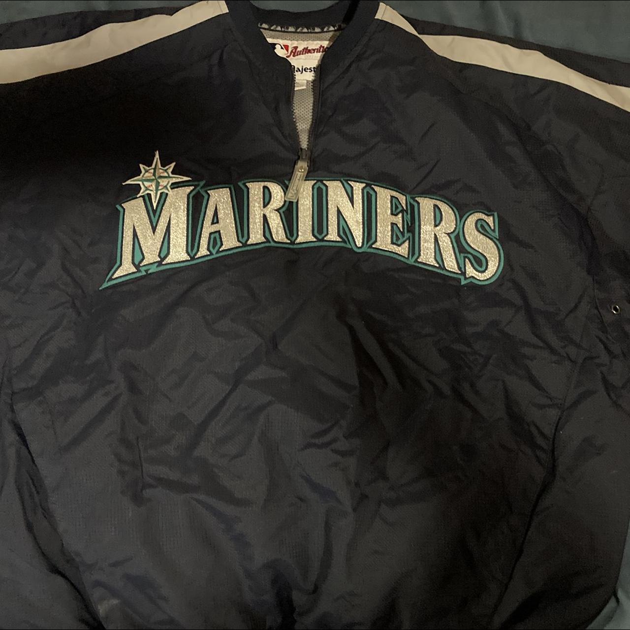 Vintage Authentic Majestic Mariner MLB Jacket This - Depop