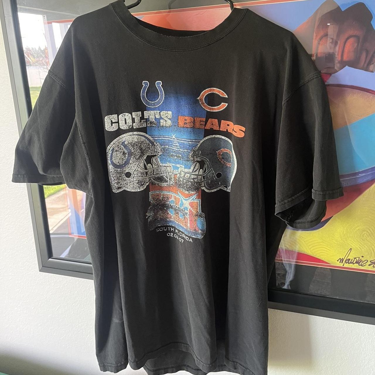 2007 Super Bowl tee Bears vs Colts Great - Depop