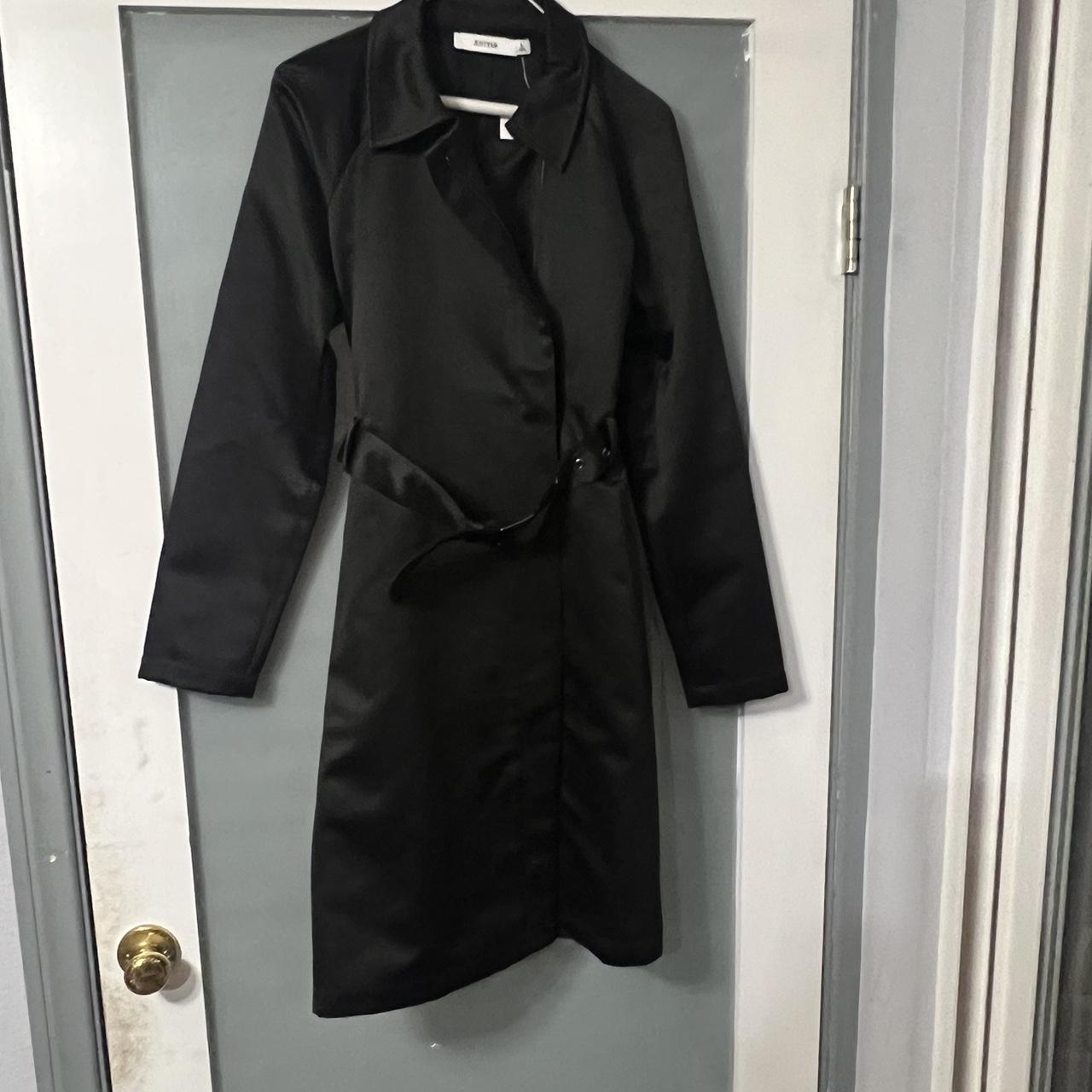 Just Fab - Trench Coat - Size Small- Satin type... - Depop