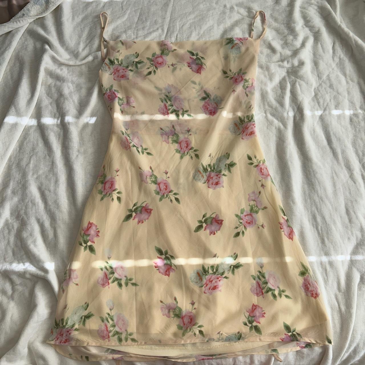 princess polly floral cowl neck dress adjustable... Depop