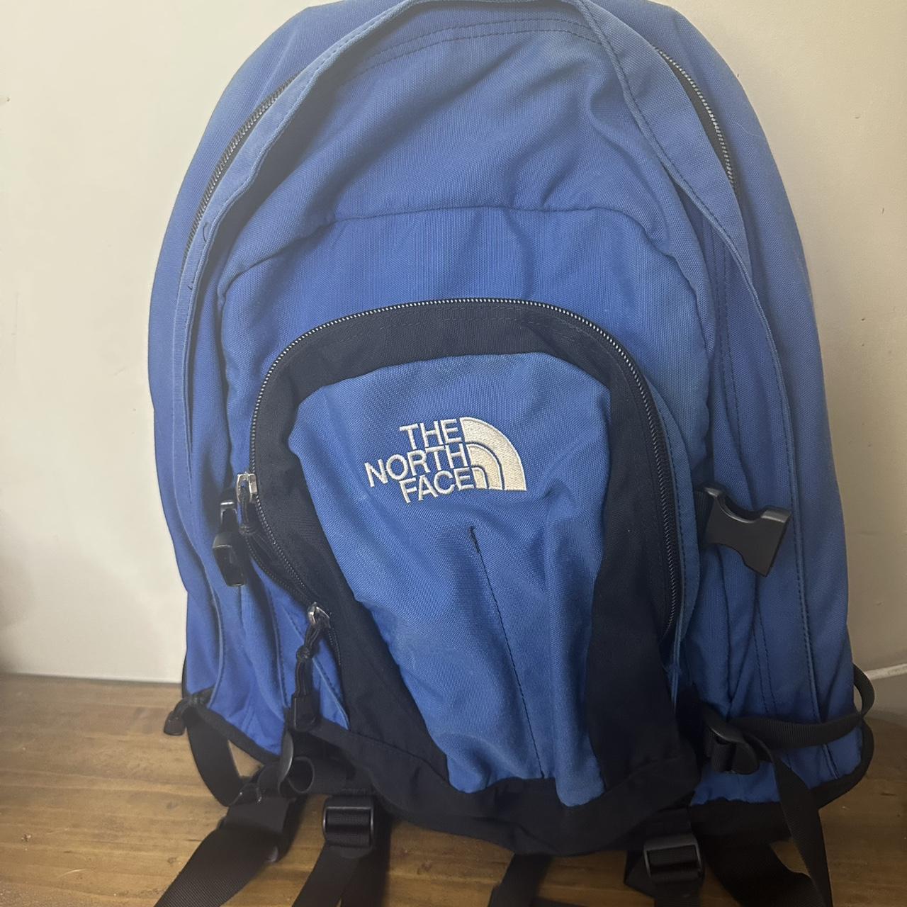 The North Face Backpack Yavapai Blue Black White. Depop