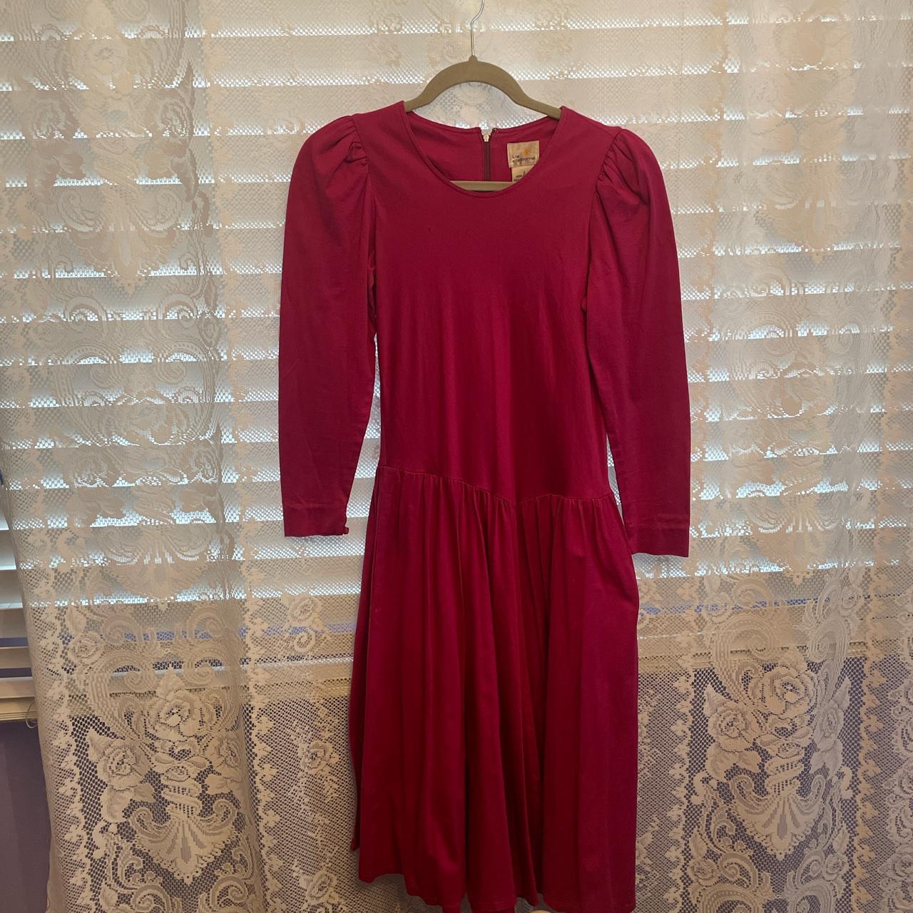 Liz Claiborne Women's Pink and Purple Dress | Depop