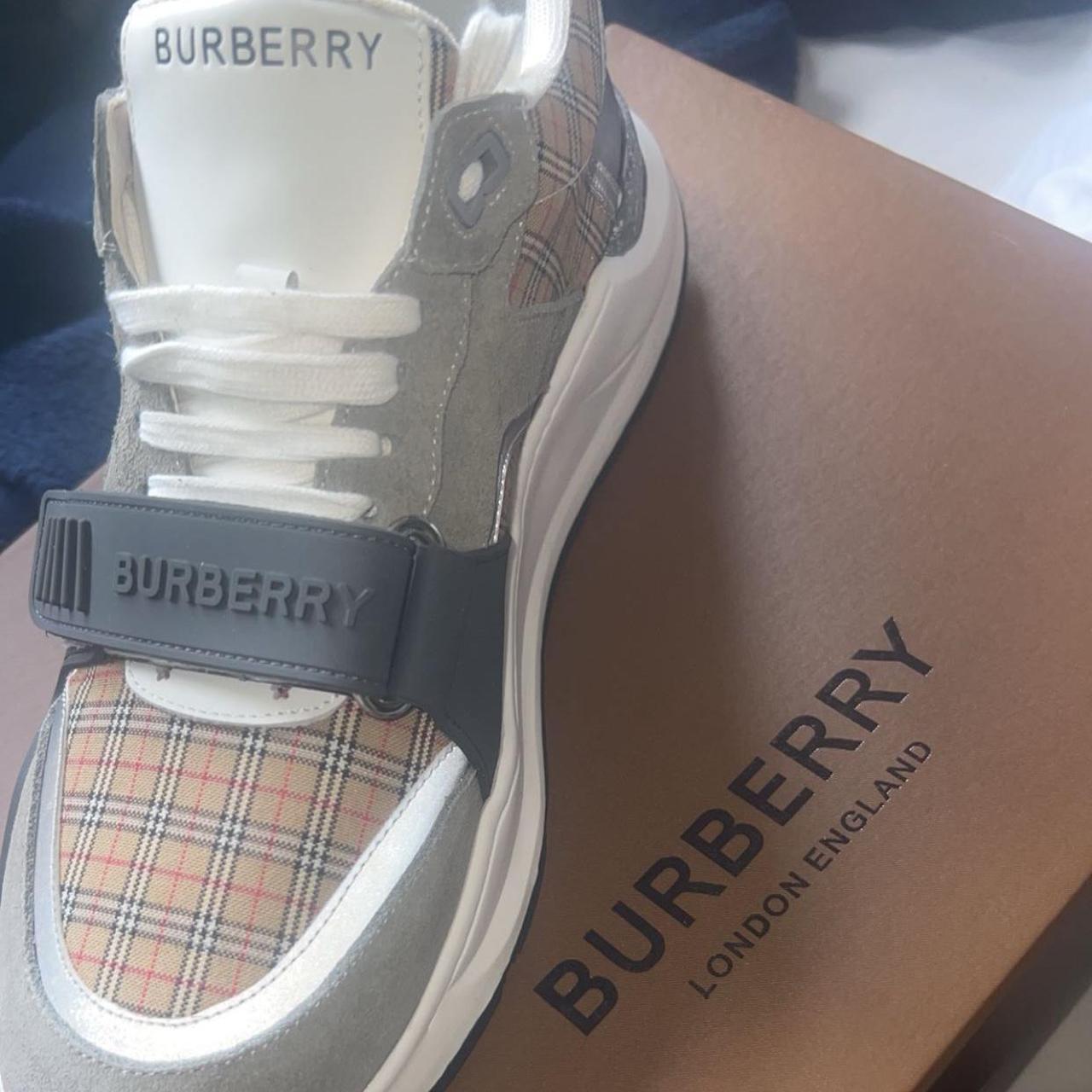 Men s size 7.5 will fit a size 8 Burberry trainers