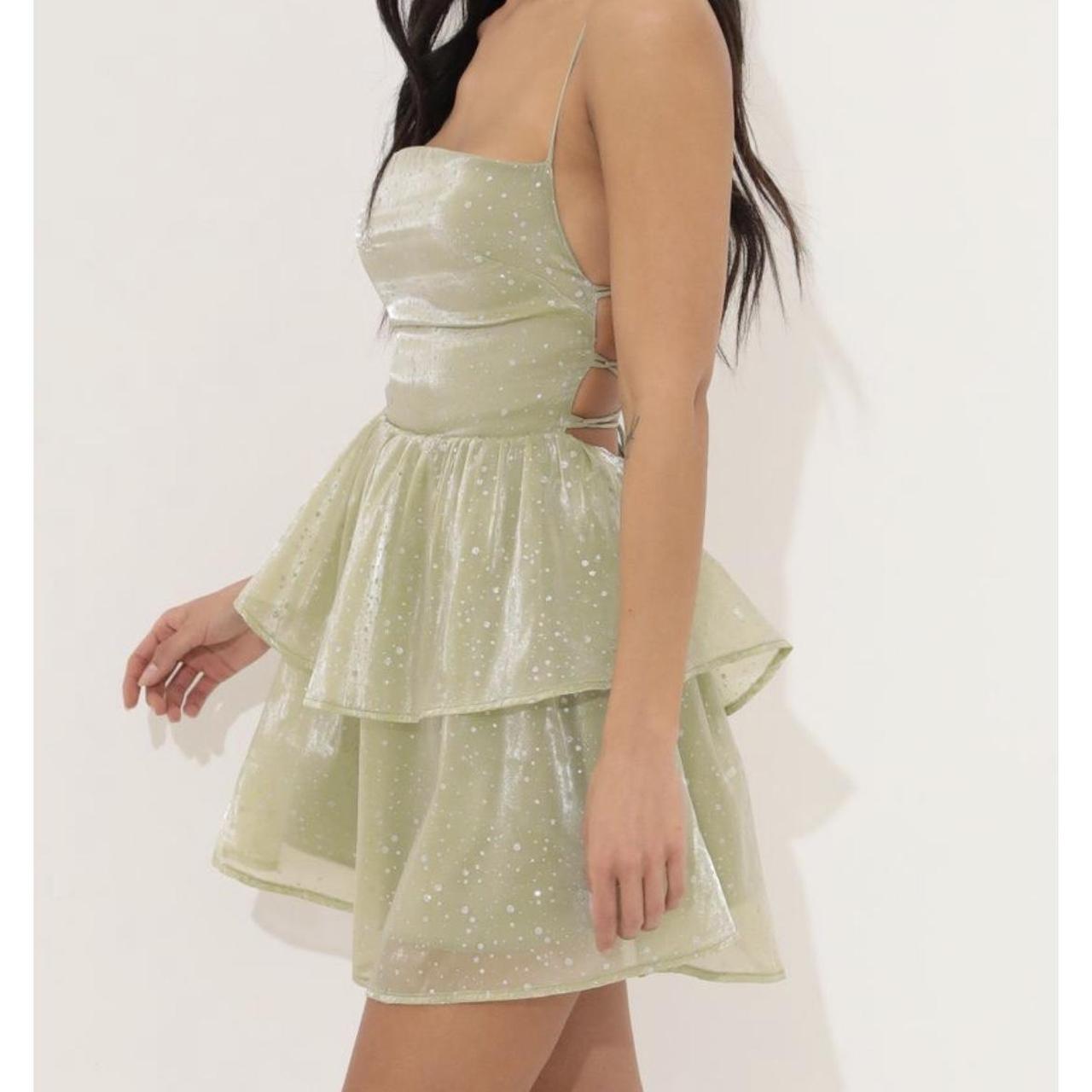 Lucy in the sky green glitter dress size. Still... Depop