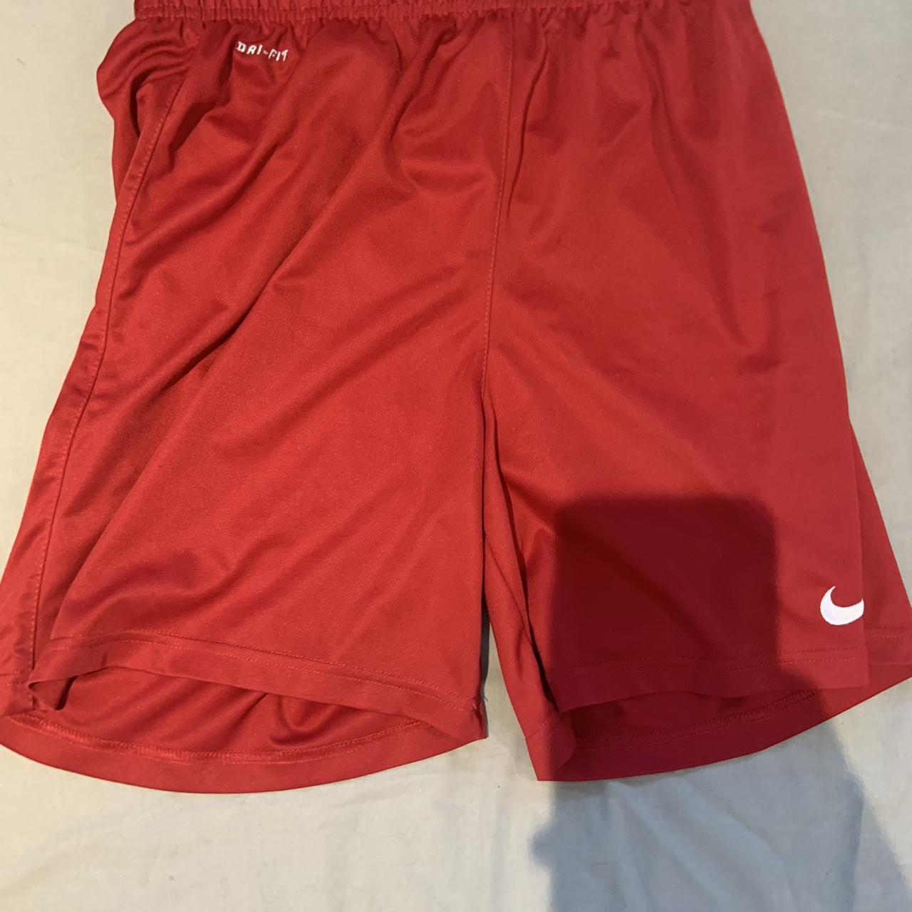 Red nike sports shorts kids xl - Depop