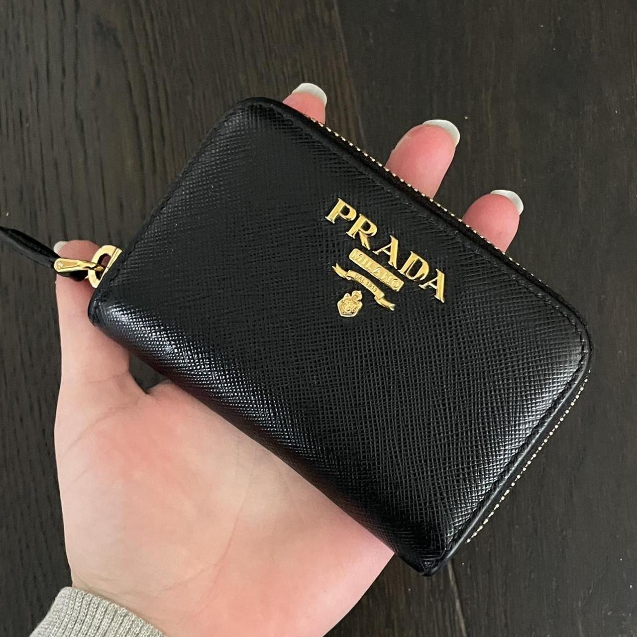 Prada Saffiano leather coin wallet. Perfect. Depop