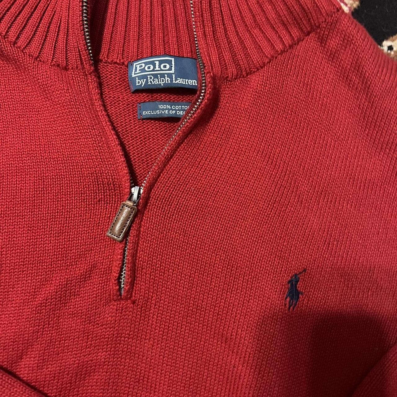 ️Ralph Lauren Red Quarter Zip up ️Size XXL perfect... - Depop