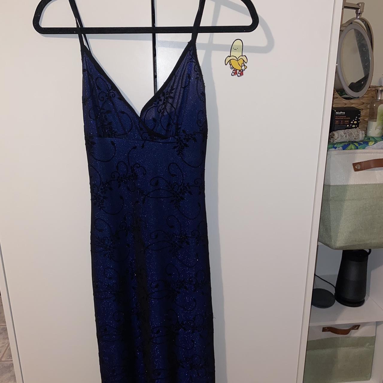 Vintage Style Rampage Dress Blue And Sparkly - Depop