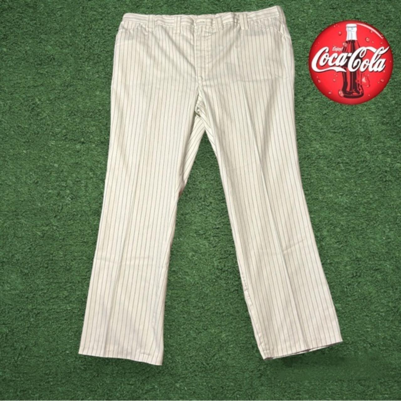 Men's Big Tall Baseball Pants White with Green... Depop