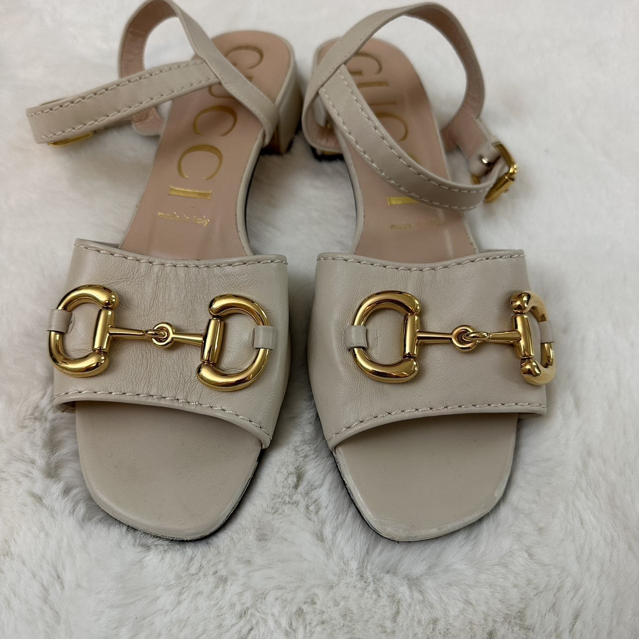 Ivory Gucci sandals - good condition- size 38 comes... - Depop