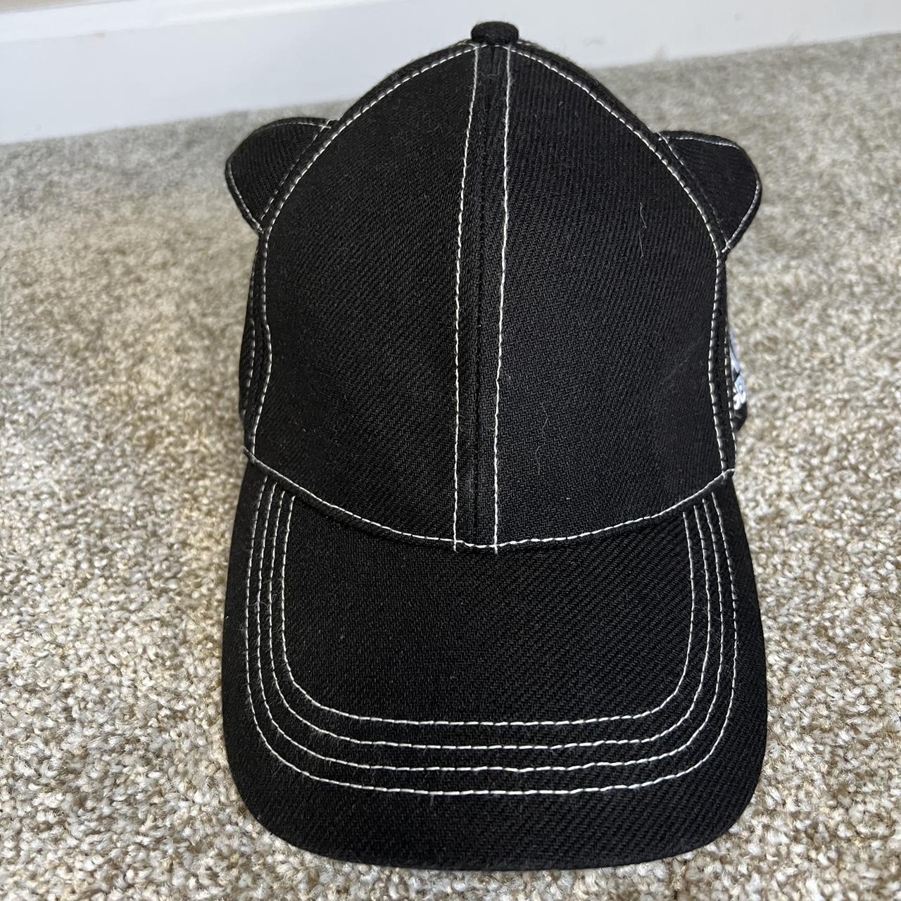 Karl Lagerfeld Cat Ears Baseball Hat in Black