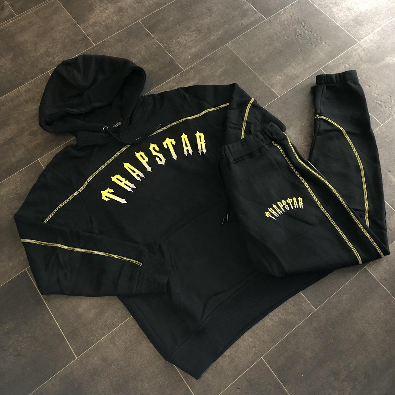 Yellow cheap trapstar hoodie