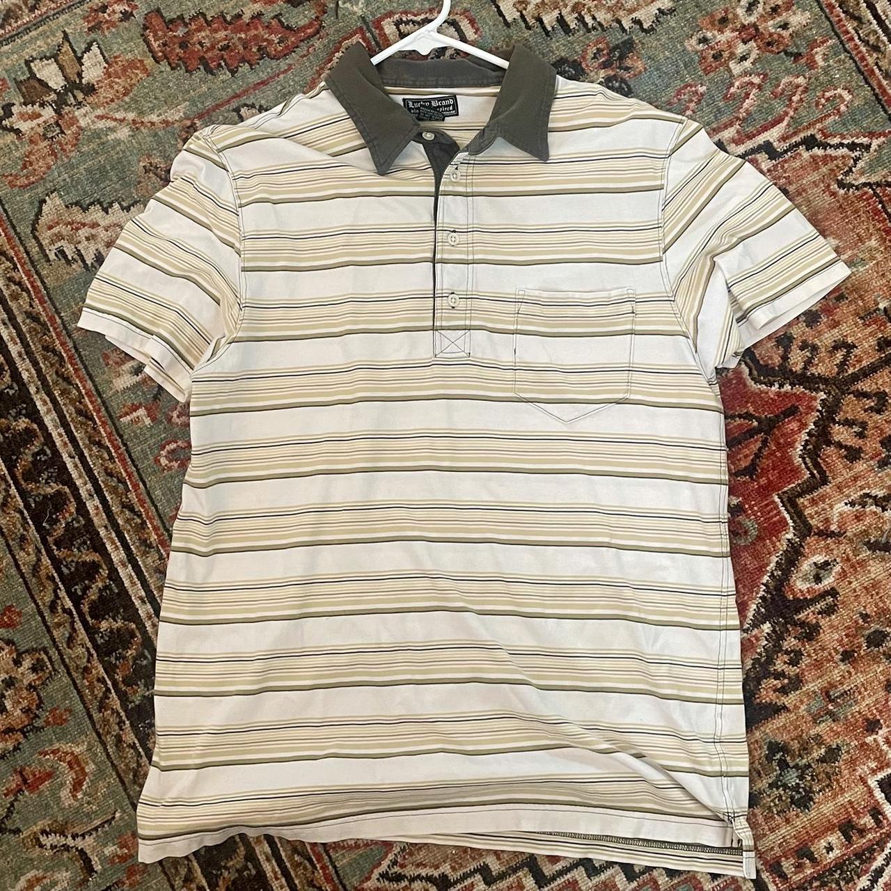 Lucky Brand Polo ☘️ Sz m Cool unique polo - Depop