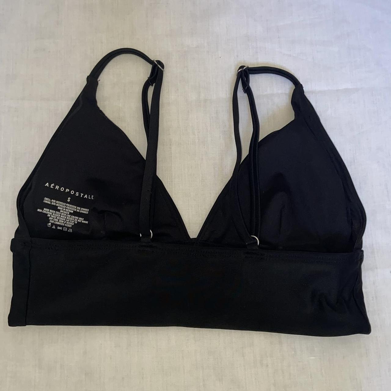 Aeropostale Solid Black Bikini Top Size S Perfect Depop 0561