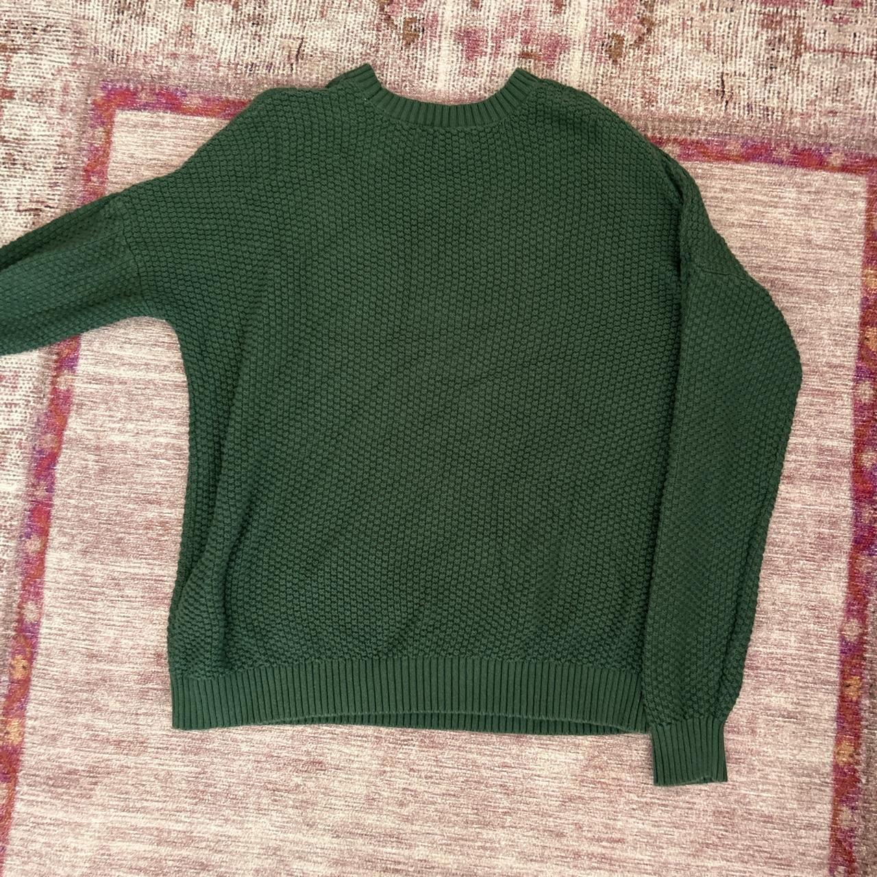 Hollister Women's Sweater Size XS Knit V-Neck Olive Green Long
