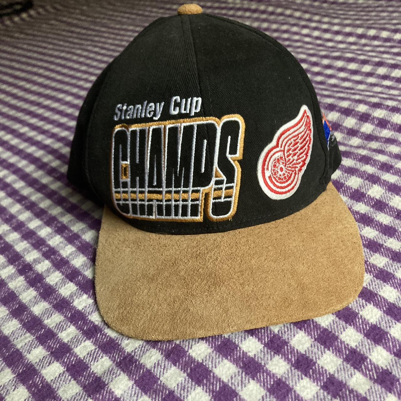 Vintage/90s Red Wings Stanley Cup Champions hat - Depop