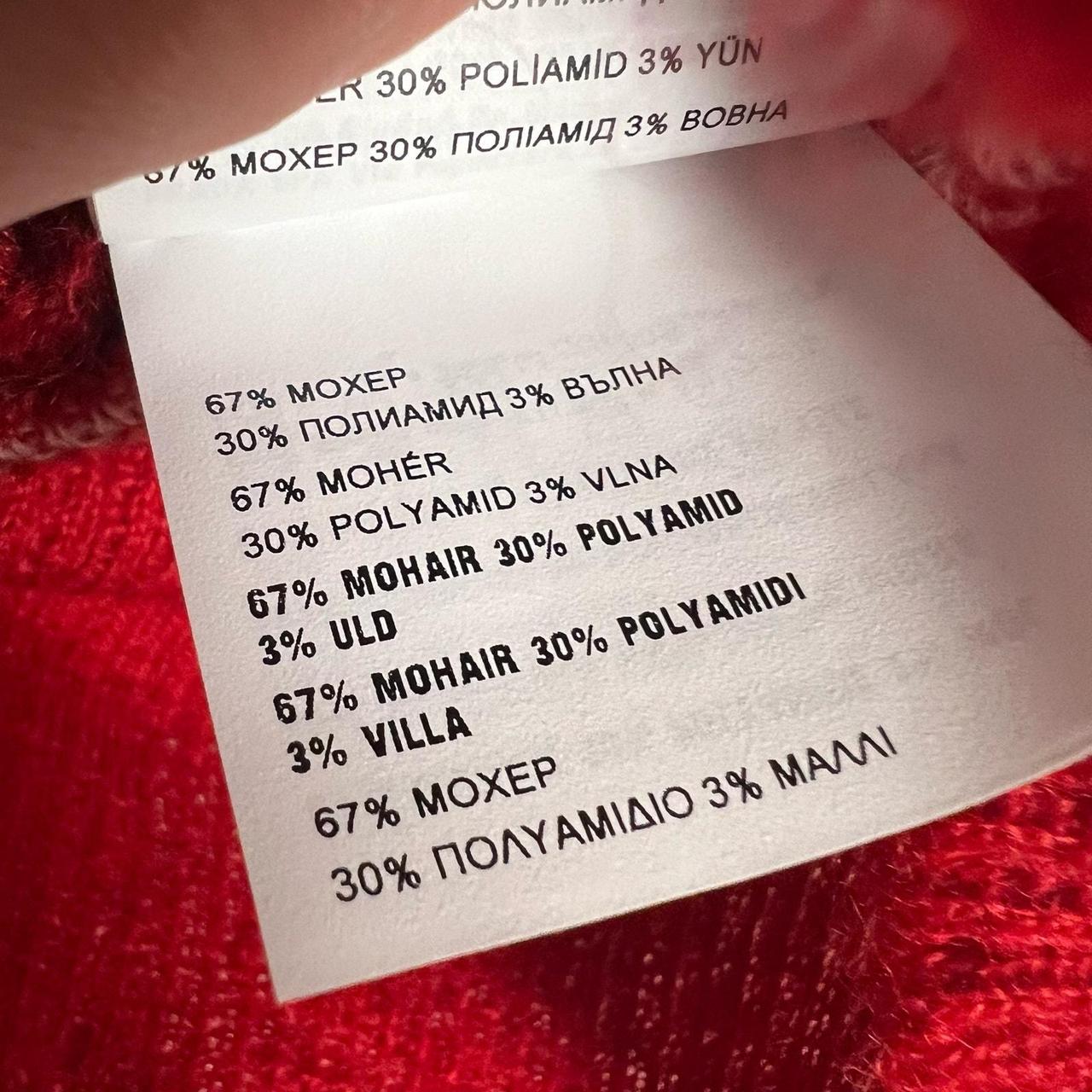 Miu Miu Women's Sweater - Red - M – Miu Miu Red H… - image 6