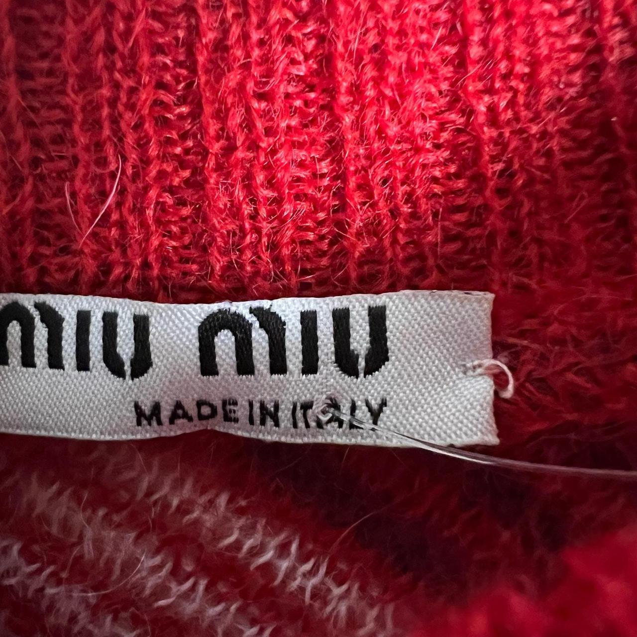 Miu Miu Women's Sweater - Red - M – Miu Miu Red H… - image 5