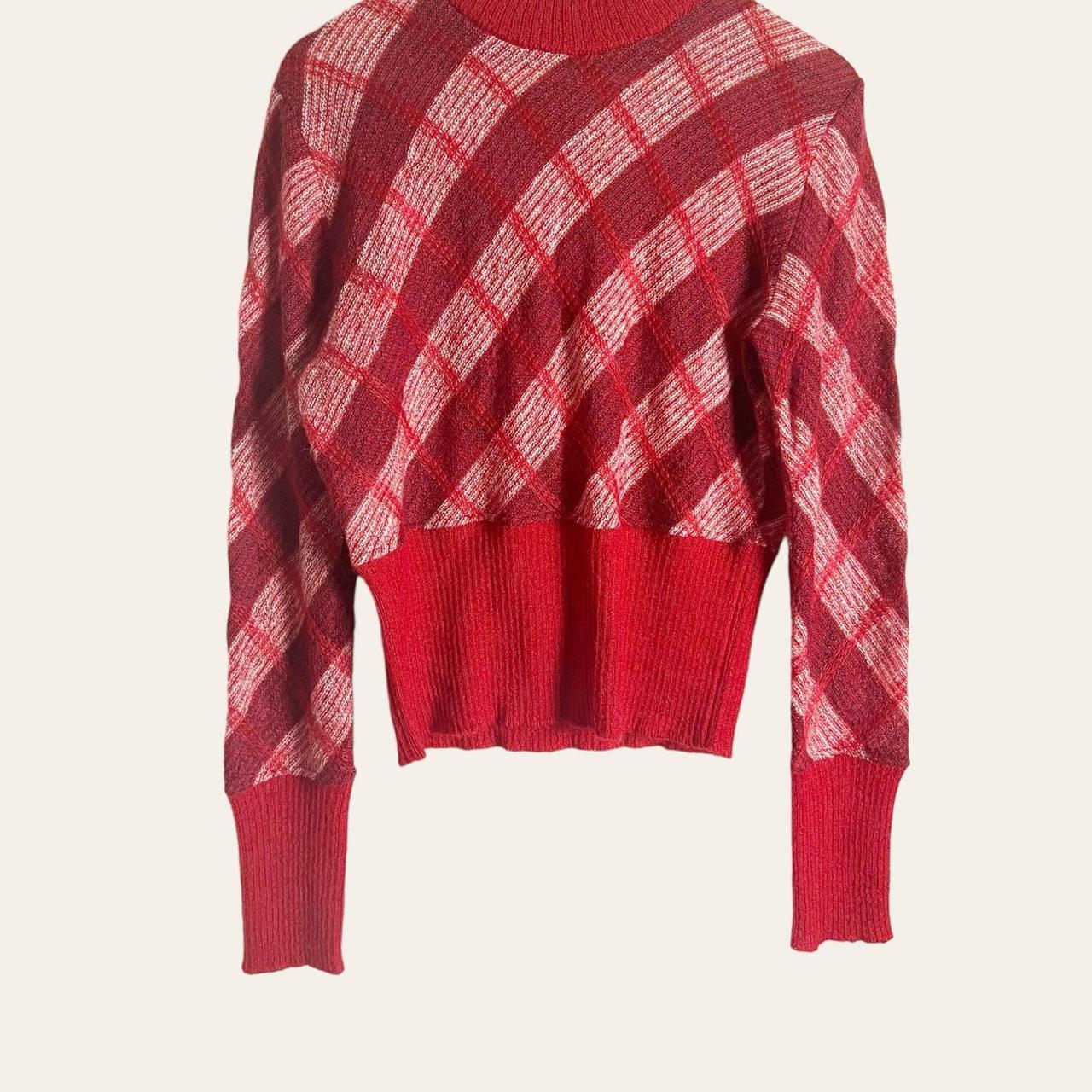 Miu Miu Women's Sweater - Red - M – Miu Miu Red H… - image 1