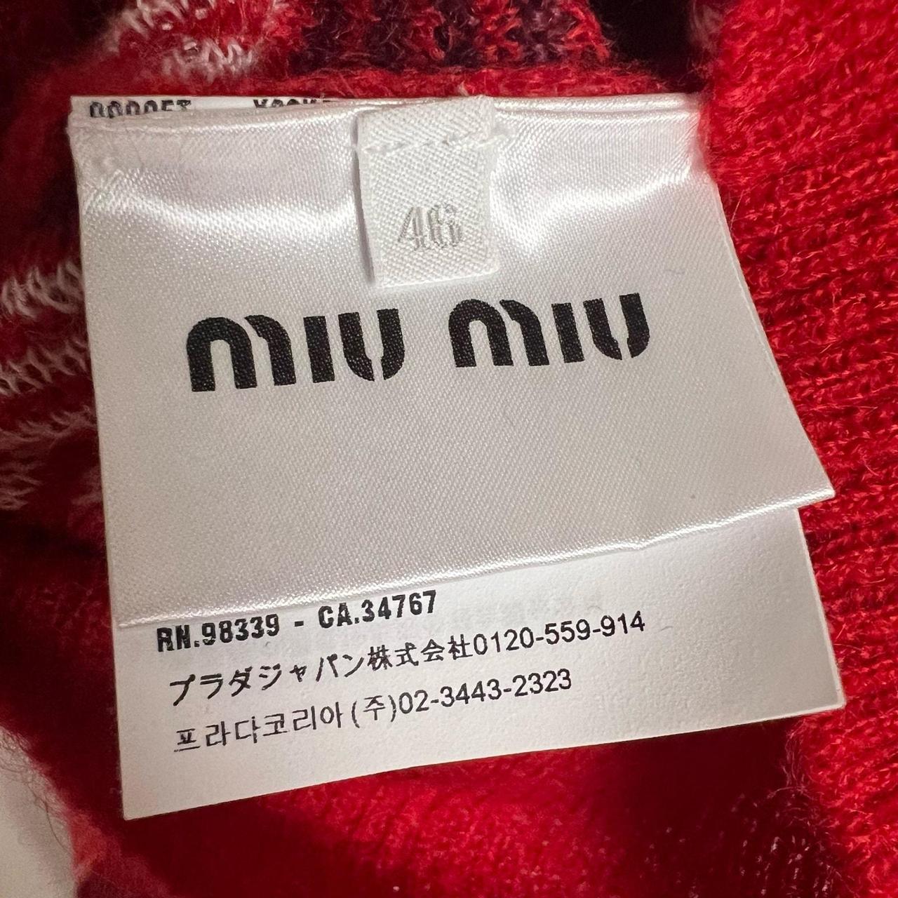 Miu Miu Women's Sweater - Red - M – Miu Miu Red H… - image 7