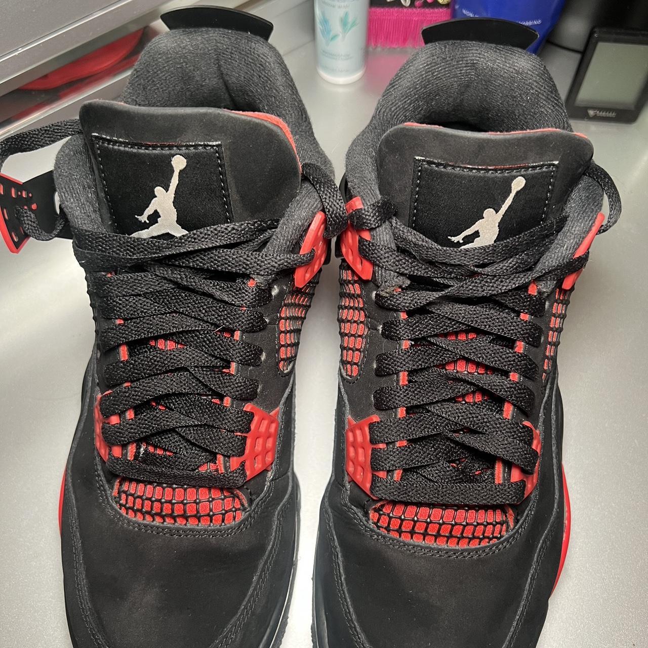 JORDAN 4 RETRO “ RED THUNDER “ - DEAD STOCK !!! - - Depop