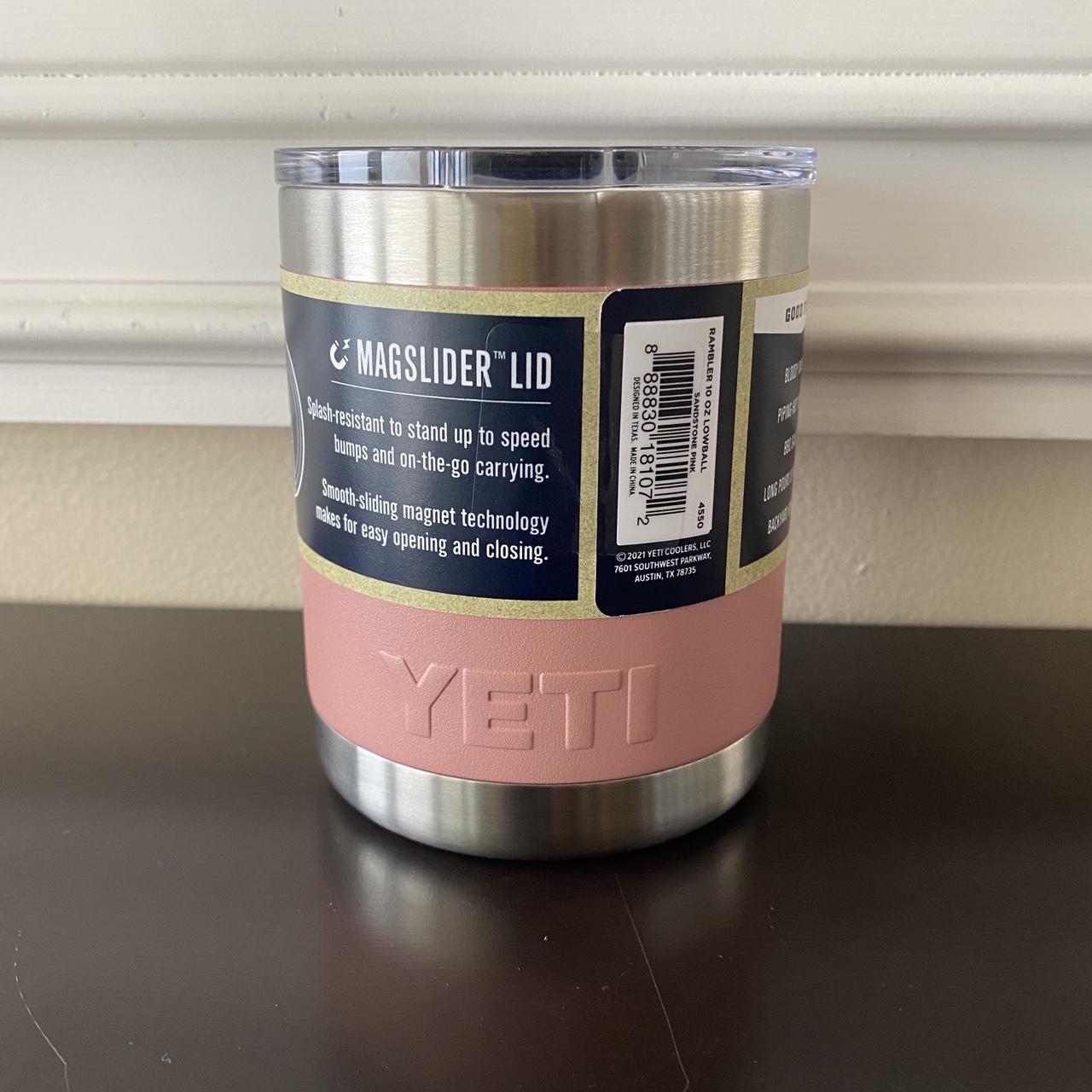 YETI Sandstone Pink Rambler 10 oz Lowball with Magslider Lid
