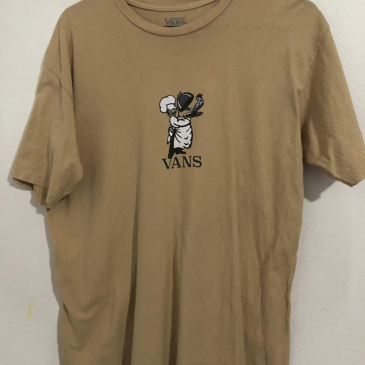 Vans Men's Tan T-shirt | Depop